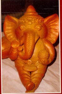 Terracotta work of Ganesh statue